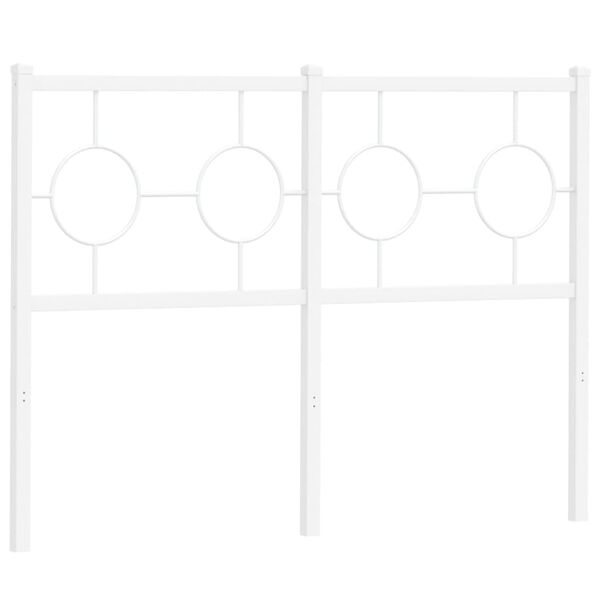 vidaXL Kopfteil Metall Wei&szlig; 120 cm