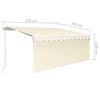 vidaXL Markise Manuell Einziehbar mit Rollo 3,5x2,5 m Creme