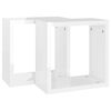 vidaXL W&uuml;rfelregale 2 Stk. Hochglanz-Wei&szlig; 30x15x30 cm