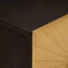 vidaXL Nachttisch Schwarz und Gold 40 x 33,5 x 46 cm Massivholz Akazie