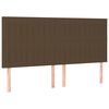 vidaXL Boxspringbett mit Matratze Dunkelbraun 160x200 cm Stoff