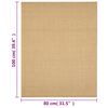 vidaXL Teppich Natur Sisal 80x100 cm