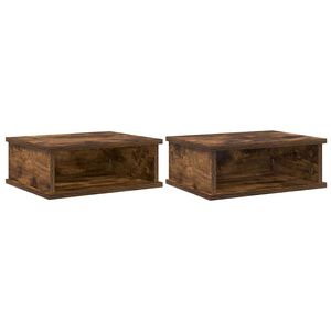 vidaXL Nachttisch 2 stk. Ger&auml;ucherte Eiche 40 x 31 x 15 cm