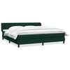 vidaXL Boxspringbett mit Matratzen Dunkelgr&uuml;n 180x210 cm Samt
