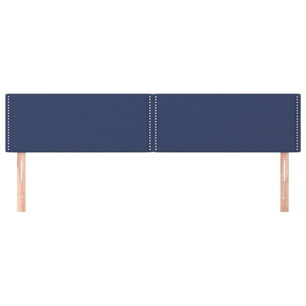 vidaXL Kopfteile 2 Stk. Blau 80x5x78/88 cm Stoff