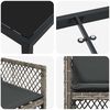 vidaXL Garten Essgruppe 5 pcs Grau Poly-Rattan