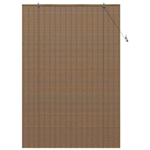 vidaXL Rollo mit Vorh&auml;ngen Braun 150 x 220 cm Bambus