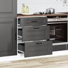 vidaXL K&uuml;chenunterschrank &bdquo;Kalmar&ldquo; Schwarz Holzwerkstoff