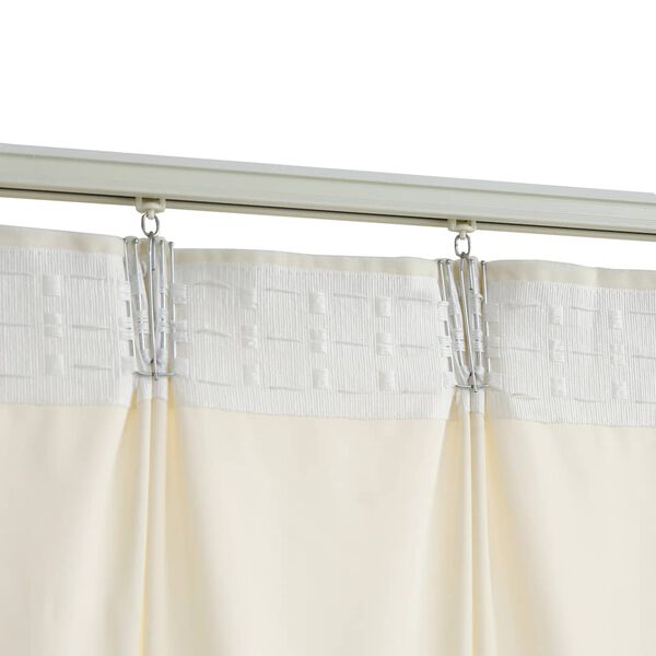 vidaXL Verdunkelungsvorhang mit Haken Samt Creme 290 x 245 cm
