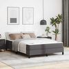 vidaXL Bettrahmen mit Matratze Grau 140 x 190 cm Stoff