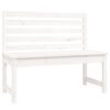 vidaXL Gartenbank Wei&szlig; 109 cm Massivholz Kiefer