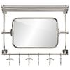 vidaXL Wandgarderobe mit Kleiderhaken & Spiegel Aluminium