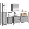 vidaXL Badezimmerm&ouml;bel Set 5 pcs Grau 76,5 x 35 x 95 cm Holzwerkstoff