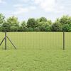vidaXL Zaun mit Pfosten Grau 0,6 x 50 m Stahl und PVC