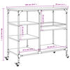 vidaXL K&uuml;chenwagen Braun Eichen-Optik 100x45x89,5 cm Holzwerkstoff