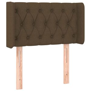 vidaXL Kopfteil mit Ohren Dunkelbraun 83x16x78/88 cm Stoff