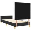 vidaXL Bettgestell mit Kopfteil Schwarz 100 x 200 cm Stoff
