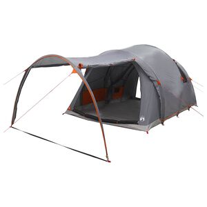 vidaXL Tunnelzelt 370 x 275 x 210 cm Grau und Orange