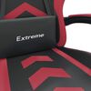 vidaXL Gaming-Stuhl mit Fu&szlig;st&uuml;tze Drehbar Schwarz & Weinrot Kunstleder