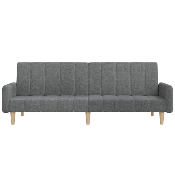 vidaXL Schlafsofa 2-Sitzer Hellgrau Stoff