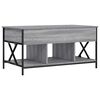 vidaXL Couchtisch Grau Sonoma 100x55x50 cm Holzwerkstoff und Metall