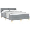 vidaXL Boxspringbett mit Kopfteil Hellgrau 160 x 200 cm Stoff
