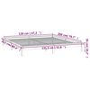 vidaXL Massivholzbett mit LED-Beleuchtung Grau 120x200 cm