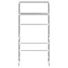 vidaXL Waschmaschinenregal 2 Ablagen Grau 69x28x143 cm Eisen