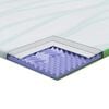 vidaXL Matratzenauflage Wei&szlig; und Gr&uuml;n 80 x 200 cm Jacquard Stoff
