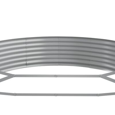 vidaXL Hochbeet Pulverbeschichteter Stahl 450x140x36 cm Grau