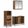 vidaXL Badezimmerm&ouml;bel-Set mit Schubladen 3 pcs Altholz Holzwerkstoff