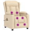 vidaXL Massagesessel Creme Stoff