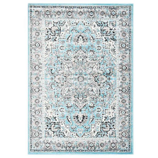 vidaXL Teppich Himmelblau 80 x 150 cm Polyethylen