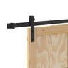 vidaXL Schiebet&uuml;r Nat&uuml;rlich und Schwarz 86 x 211 cm