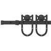 vidaXL Schiebet&uuml;rbeschlag-Set 200 cm Stahl Schwarz