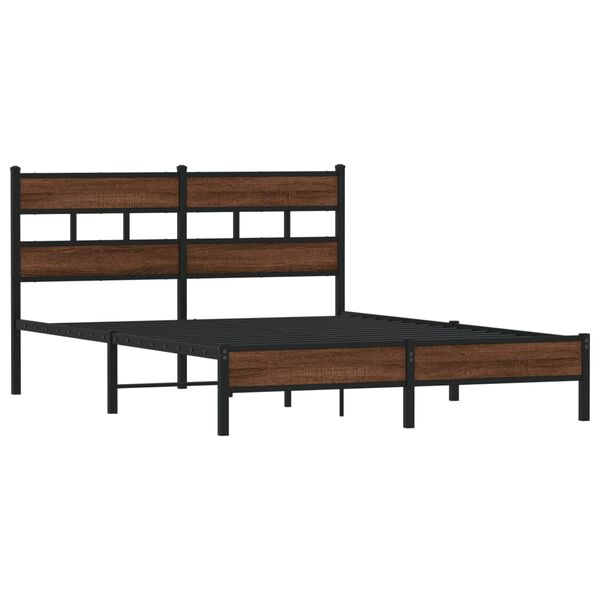 vidaXL Bettgestell ohne Matratze Braun Eiche 160x200 cm Holzwerkstoff