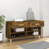 vidaXL Schuhschrank R&auml;uchereiche 102x35x55 cm Holzwerkstoff