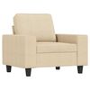 vidaXL 4-tlg. Sofagarnitur Creme Stoff