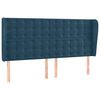 vidaXL Kopfteil mit Ohren Dunkelblau 163x23x118/128 cm Samt