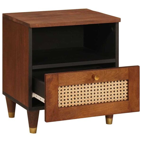 vidaXL Nachttisch Braun 40 x 33 x 46 cm Massivholz Akazie