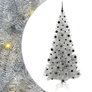 vidaXL Weihnachtsbaum Silber 210 cm PET