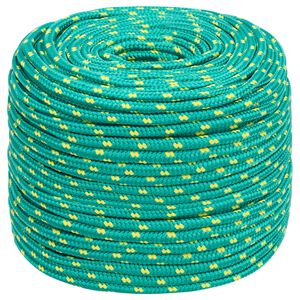 vidaXL Mehrzweck-Allzweckseil 10 mm 500 m Gr&uuml;n PP 645 kg Max. Traglast