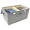 vidaXL Aufbewahrungsboxen 2 Stk. Stoff 50x30x25 cm Grau