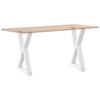 vidaXL Esstisch Beine 2 Stk. Wei&szlig; 50x(72-73,3) cm Stahl