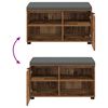 vidaXL Flurbank mit Kissen mit Regal mit T&uuml;r Altholz 80 x 38 x 46 cm