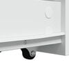 vidaXL Badschrank Schmal mit Rollen Wei&szlig; Holzwerkstoff