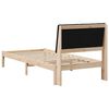 vidaXL Bettrahmen mit Kopfteil Braun 90 x 190 cm Massives Kiefernholz