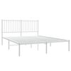 vidaXL Bettgestell mit Kopfteil Metall Wei&szlig; 140x200 cm