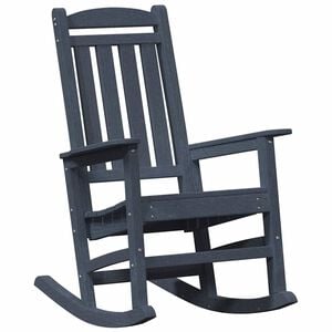 vidaXL Garten-Schaukelstuhl Marineblau HDPE