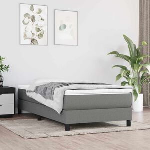 vidaXL Taschenfederkernmatratze Mittel Dunkelgrau 90x190x20 cm Stoff